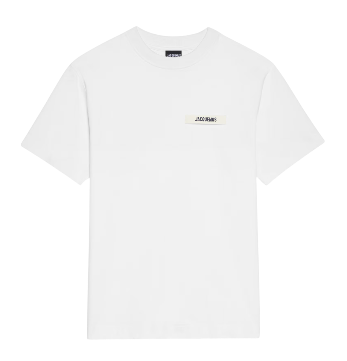 Relaxed fit white Grosgrain logo t-shirt in organic cotton with ribbed crew neck and embroidered logo.