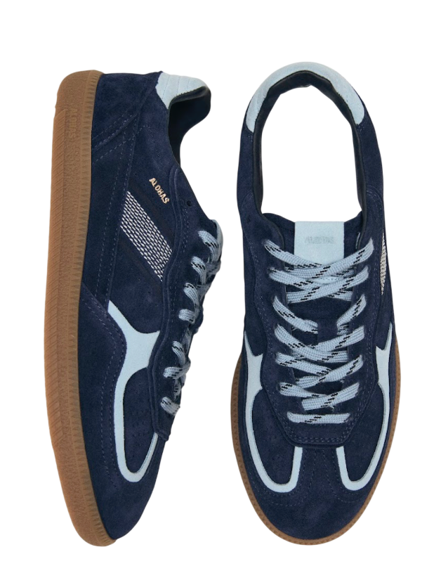TB.490 RIFE BLUE TONES LEATHER SNEAKERS