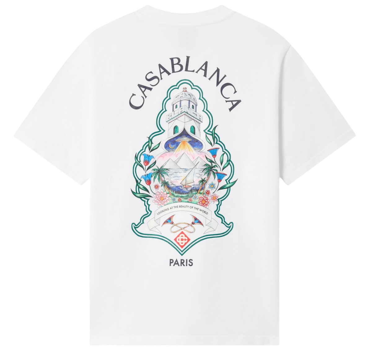 WHITE HOTEL EMBLEM SHORT SLEEVE T‑SHIRT